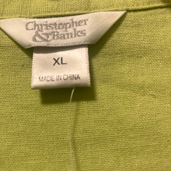 NWT linen-rayon XL Christopher & Banks jacket - Picture 4 of 9